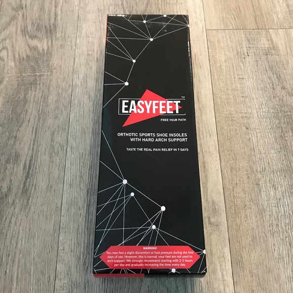 EASYFEET Orthotic Sports Shoe Insoles with Hard Arch Support M 8.5-10 / W 9.5-11 - Picture 1 of 6